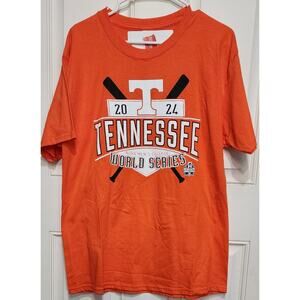 Official Univ of Tennessee 2024 MENS baseball World Series T Shirt Large